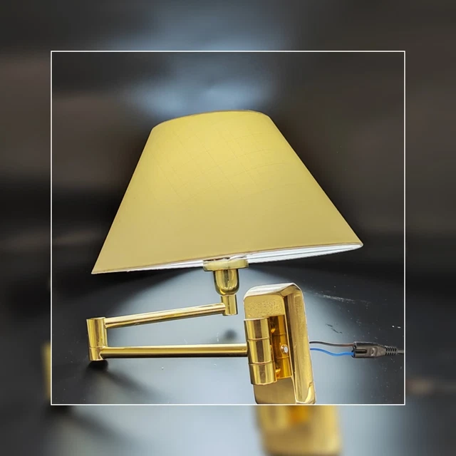 Bültmann Leuchten Chintzschirm Schwingleuchte Danish Swing Arm Wandleuchte