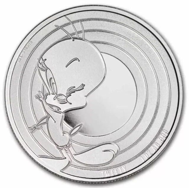 2023 SAMOA LOONEY Tunes Tweety Bird 1 Oz 999 Silver Low