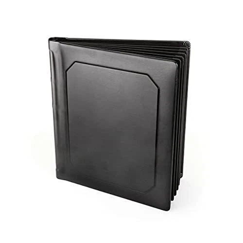 Professional Leatherette Bound Slip-in Photo Album, 8x10 (15 Page) Black/Black