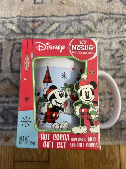 Disney, Holiday, Two Christmas New Disney Mug Set Minnie Mickey Mouse  Spoon Nestle Mugs
