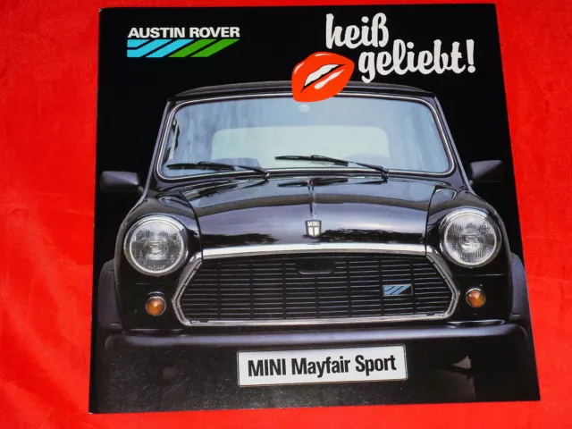 AUSTIN ROVER Mini Mayfair Sport Prospekt Brochure Depliant Folleto von 1987