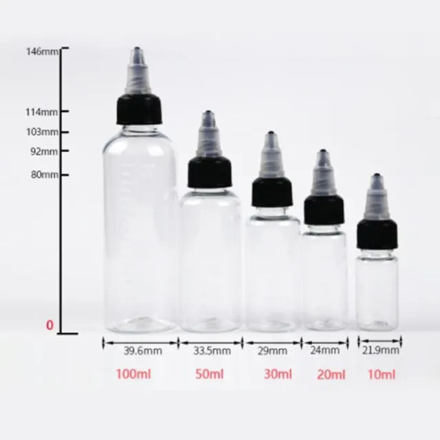 Refillable Bottle Oil Liquid Dropper Bottle Twist Top Cap Pigment Ink Contain'HY 6
