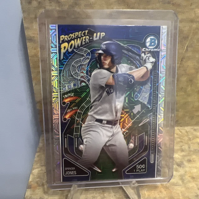 PSA 10 Gem Mint: Spencer Jones 2023 Bowman Chrome 1st Prospect Card – NY Yankees RC #BCP-39