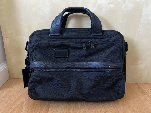 Tumi Alpha 2 26120D2 Expandable 13 Inch Laptop Briefcase - Ballistic Nylon