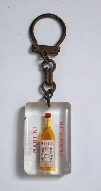 Martini Vermduth  Vintage Keychain Old Plastic Era