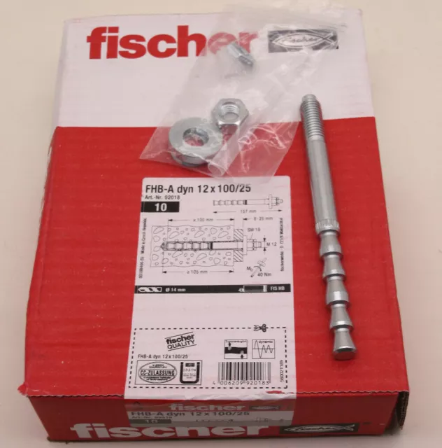 Fischer 92018 FHB-A dyn 12 x 100/25 Highbond-Anker 10 Stück a/9,90 € (C3)