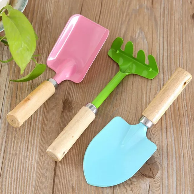 3Pcs Safe Kids Gardening Tools Set Small Shovel Rake Kit  Children