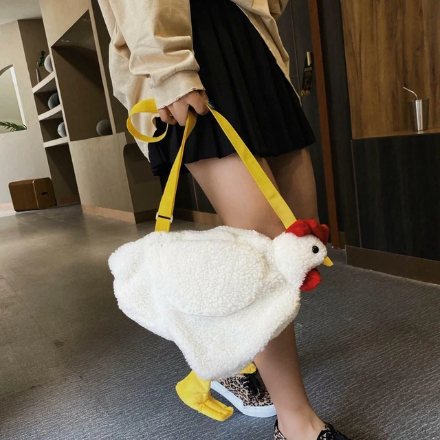 Femmes mignon en peluche Cross-body sac à bandoulière coq de dessin animé coq