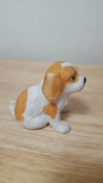 Vintage Sitting Puppy Cute Dog HOMCO Porcelain Dog Figurine Cocker Spaniel Puppy 2
