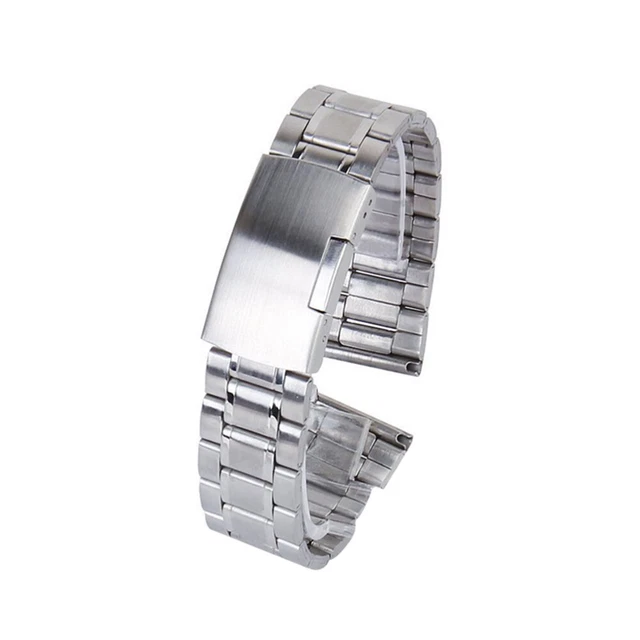 Cinturino Orologio Cinturino Maglie Solide Acciaio Inox 20mm Estremità Dritta con