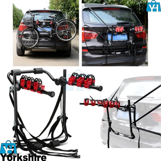 3 Bike Carrier For Car Trunk Mount Rack Bicycle Stand Cycle Universal Car Rack