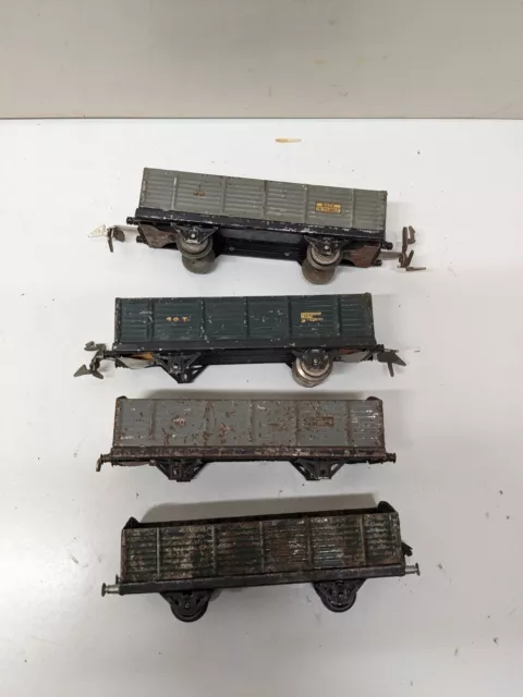 LR Louis Roussy Lot De 4 Wagons Tombereau  en O