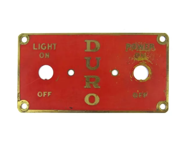 Vintage Duro 15" Drill Press Badge Tag Plate Emblem 2-1/2" x 4-3/4"