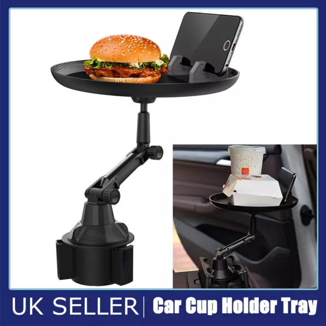 Auto Car Cup Holder Expander Tray Beverage Drink Food Table Phone Stand Mount UK