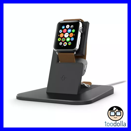 TWELVE SOUTH HiRise for Apple Watch - metal desktop charging stand, Black, NEW