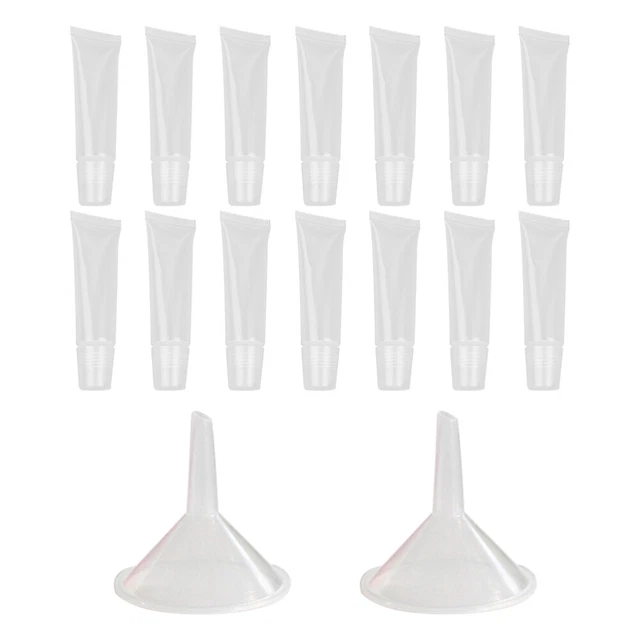 Tubo de brillo labial recargable recipiente de tubo de brillo labial para brillo labial transparente