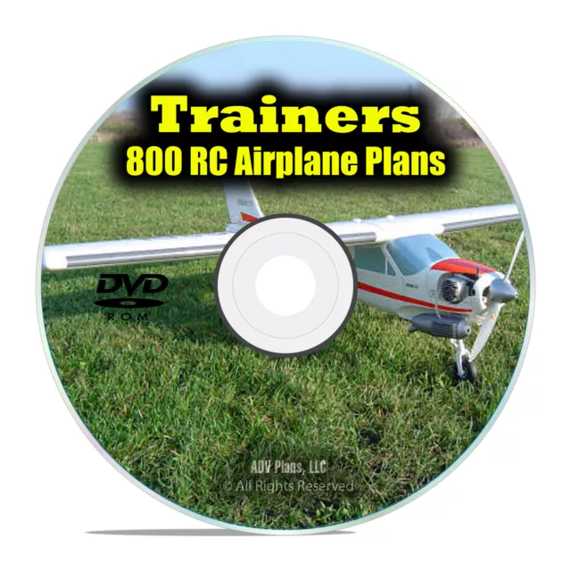 800 Trainer RC Radio Control Model Aircraft Plans, Instructor Planes PDF DVD I19