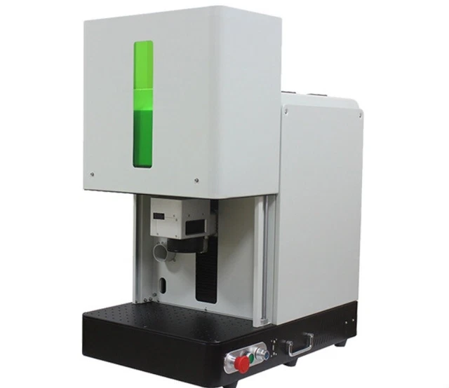 Fully Enclosed Fiber Laser Marking Machine JPT 50W Metal Jewelry Engraver＆Rotary
