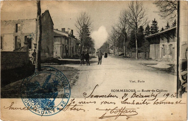 CPA SOMSOUS-Route de Chalon (347119)