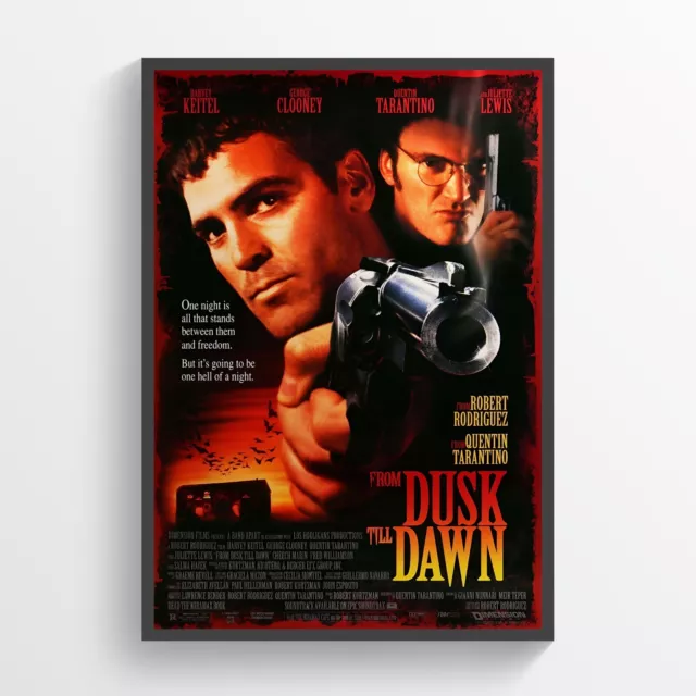 From Dusk Till Dawn Movie Poster Print Wall Art Retro Horror Wall Art A4 A3 A2