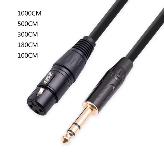 XLR 3-Pin Female to 1/4 Inch Male Balanced XLR to Jack 6.35mm TRS Cable 1-10M