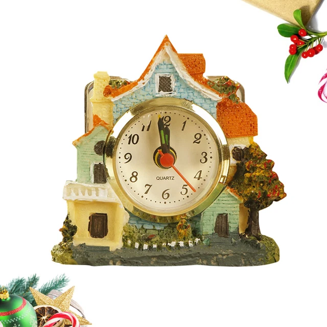 Reloj despertador de escritorio dibujos animados castillo reloj despertador reloj de batería sin