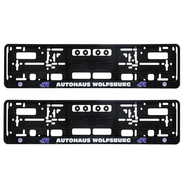 VW VOLKSWAGEN AUTOHAUS Wolfsburg Number Plate Surround x2