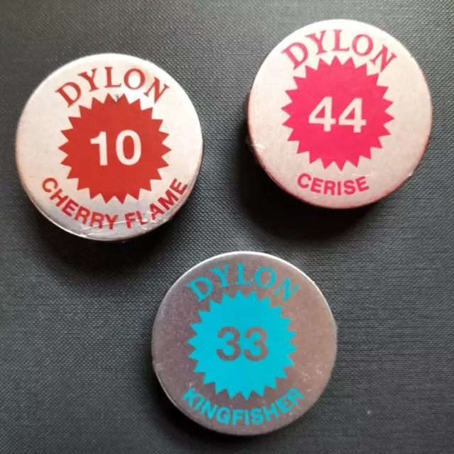 Vintage DYLON® Multi Purpose Clothes Fabric Dyes x3 Discontinued 10, 33, 44