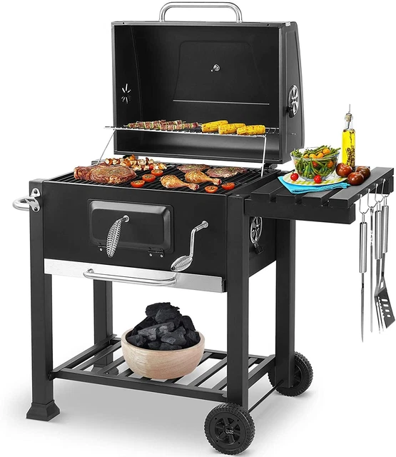 XL Grill Grillwagen Angular BBQ Barbeque Angular Smart Holzkohlegrill Holz Kohle