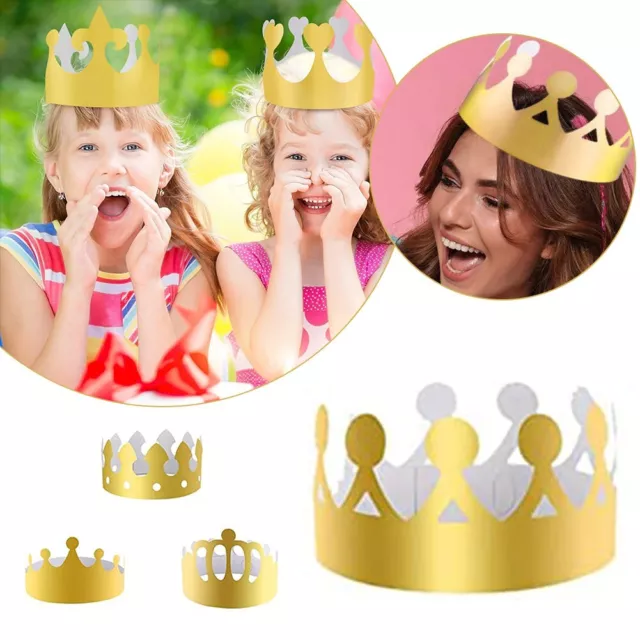 Reusable King Crown Hats for Costume Parties Set of 20 Eye Catching Designs