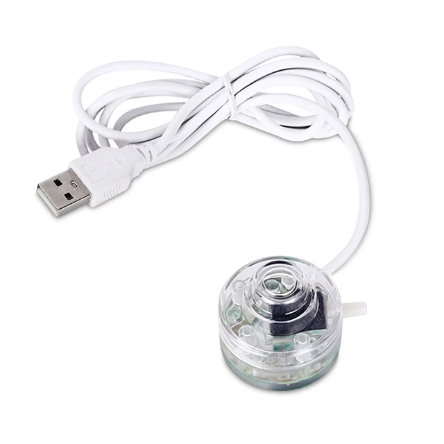 1W USB LED Mini Submersible Aquarium Bubble Light Air Stone Lamp Fish Tank