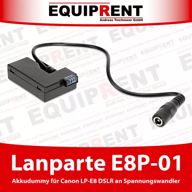 Lanparte E8P-01 Akkudummy Dc Accouplement pour Canon LP-E8 EOS 600D 650D 700D (