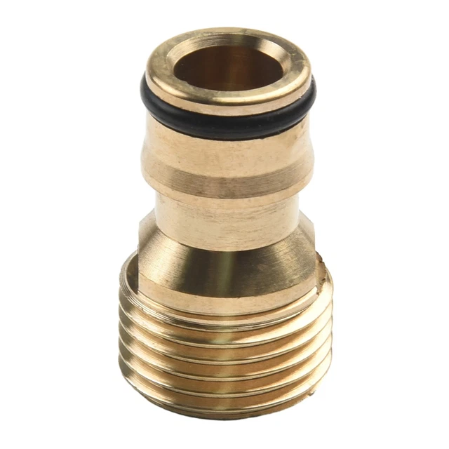 Brass Hose Tap Adaptor Set of 5 Male BSP 12mm Thread Fitting 12 External Quick
