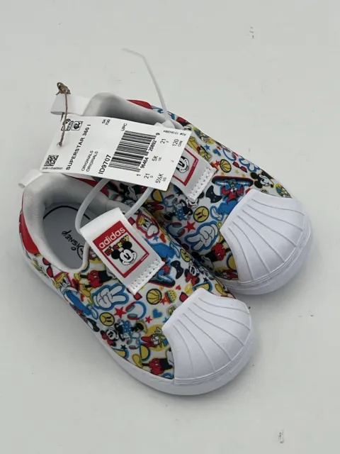 New Adidas Originals Little Boys Kids Shoes SUPERSTAR 360 I Size 5 1/2 K