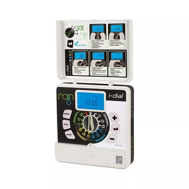 Centralina programmatore irrigazione 6 vie I-DIAL Rain c/trasformatore esterno