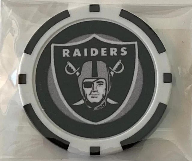 Las Vegas Raiders - NFL - Clay Poker Chip - Golf Ball Marker