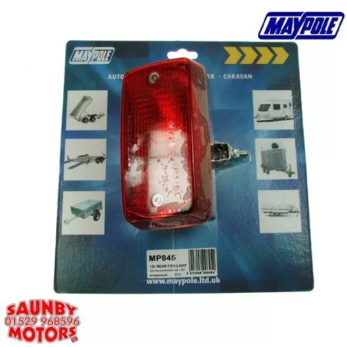 Maypole MP845  Universal Rear Fog Lamp 12V With Bulb