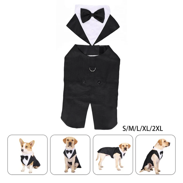 Hundekostüm Bandana Fliege Set für Hochzeit Exquisite Nähte Partyhemd