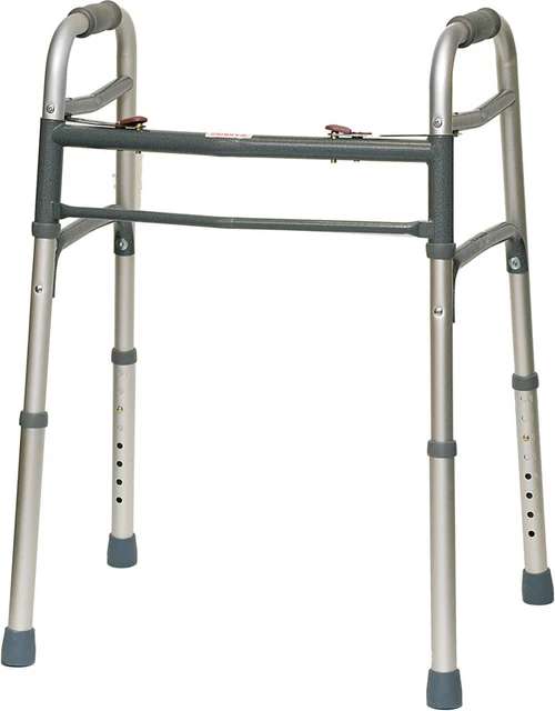 Roscoe Medical WKAAN2B 300 lb Two Button without Wheels Walker, Aluminum Adu
