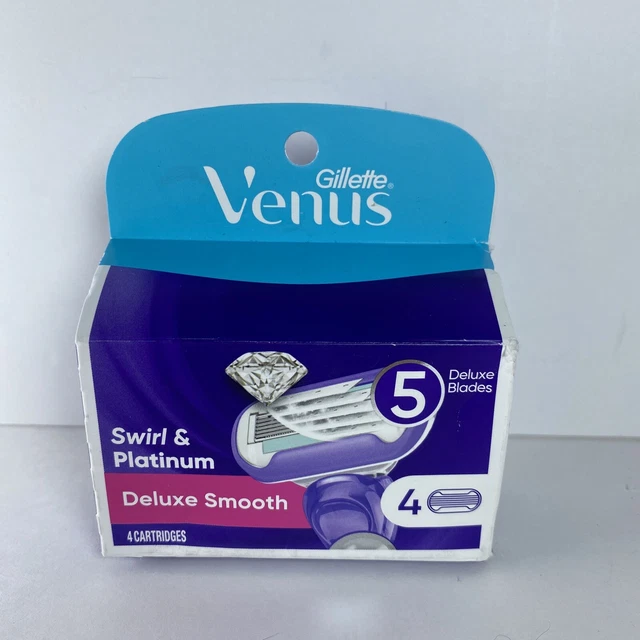 Recarga de 4 cartuchos de hoja de afeitar Gillette Venus Swirl para mujer