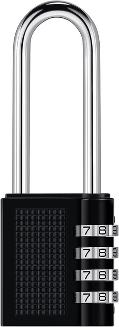 3 Lucchetti A Combinazione 4 Cifre - Per Armadietti, Palestre, Scuole, Nero, Lega Di Zinco