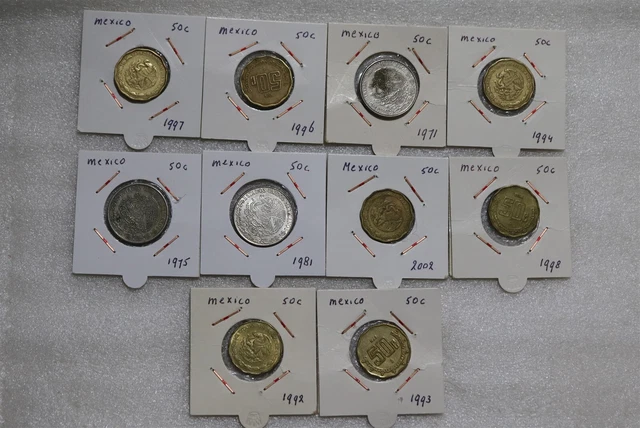 🇲🇽 Mexico 50 Centavos Coin Collection B49 #1882
