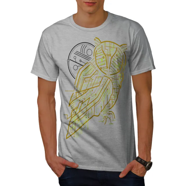 Wellcoda Nature Owl System Animal Mens T-shirt,  Graphic Design Printed Tee