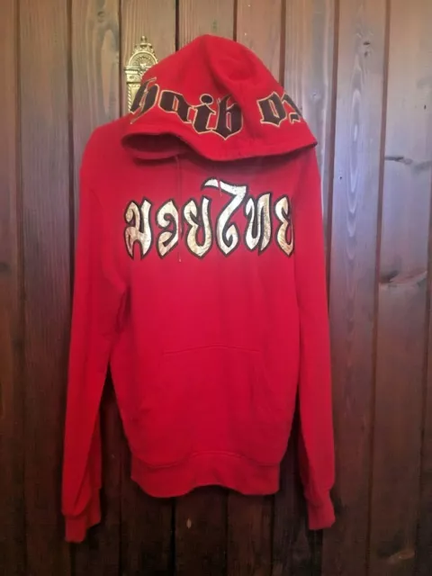 Thai Boxing Red Hoodie Jumper By Hummel Size Small