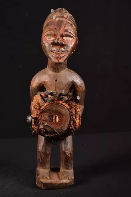 22454 Afrikanische Alte Yombe Schutz Figur / Figure DR Kongo