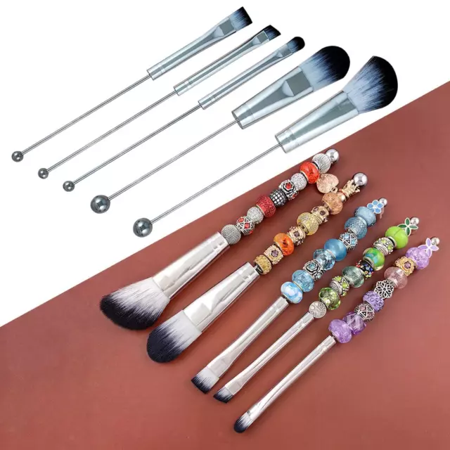 5 Pieces Beaded Eyeshadow Brush DIY Cosmetic Brushes for Adults Women Bestie