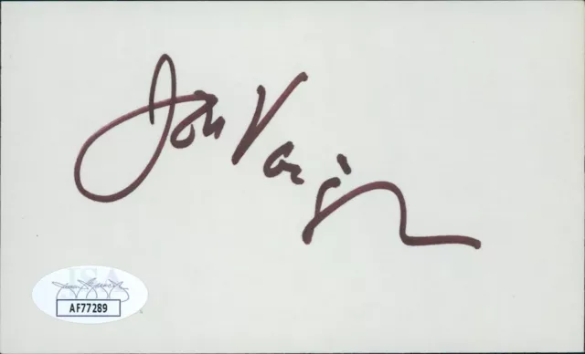 Jon Voight Actor Signed 3x5 Index Card JSA Authenticated