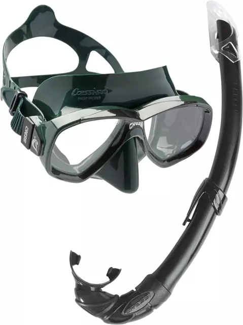 Cressi Perla Mare Combo Snorkelling Set - Green/Black