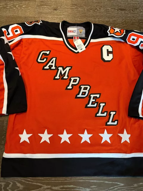 New XL 52 1988 NHL All Star Jersey Wales Conference Road Orange Custom  Jersey