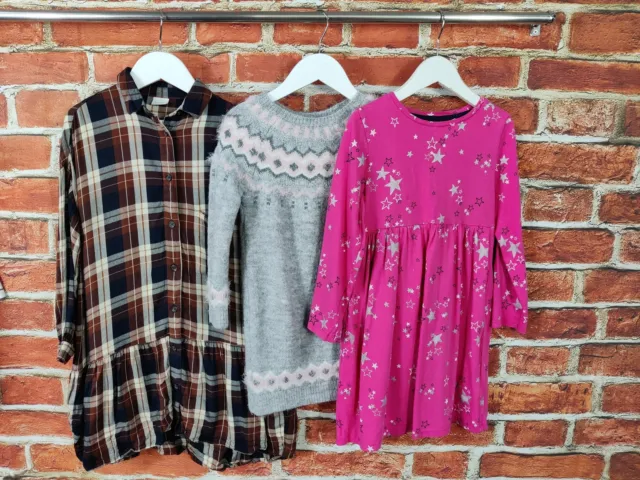 Girls Bundle Age 5-6 Years Next Primark Bluezoo Long Sleeve Dress Set Kids 116Cm